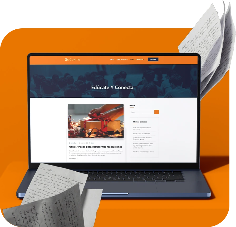 Blog en escritorio