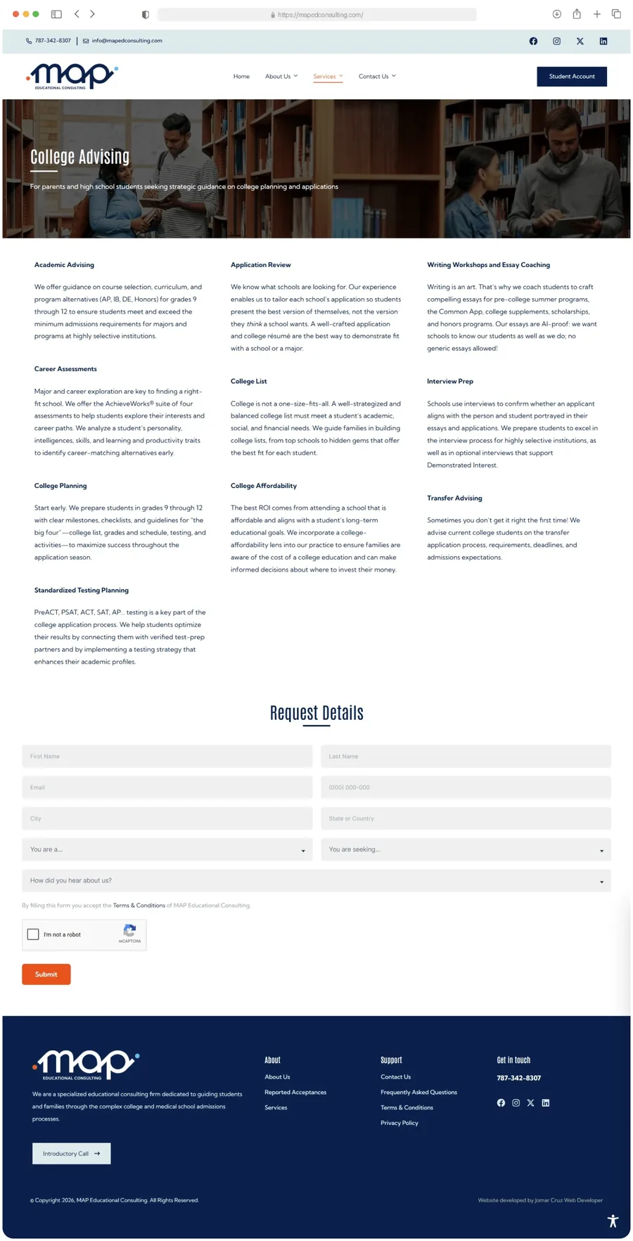 MAP Educational Consulting — College Advising