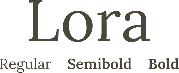 Lora Regular Semibold Bold